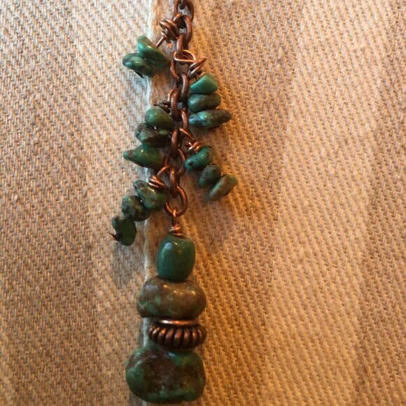 COPPER N Turquoise Necklace & Dangle Drops! - Picture 8 of 9